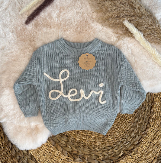 Personalisierter Strick Namens Sweater